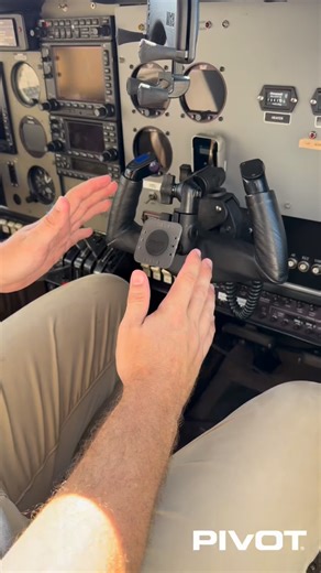 The PIVOT Articulating Claw Mount on the yoke delivers a rock solid hold with a simple clamp design. Quick to install and always ready for a reliable “Click! “Connection that keeps your device secure throughout every flight. #PIVOTCase #ClickConnect #EFBMadeSimple #AlwaysBeConnected #PilotLife #AvGeek | PIVOT Case