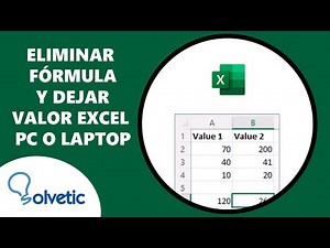 Delete Formula and Leave Value Excel PC or Laptop ✅