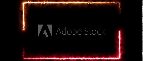 Diagonal Red and Orange Flame Border Overlay for Streamers and Editors – Glowing Fire Frame Design with Electric Sparks and Smoke Effect on Transparent Background for Video Editing and Visual.