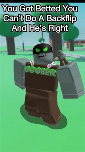 Bro can’t do a backflip😂💀 #shorts #roblox #goobers #fyp
