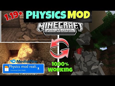 Realistic physics mod download for minecraft pe 1.19 || Minecraft pe physics mod download Android ||