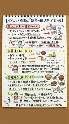 【ダイエット成果は「朝食の選び方」で変わる】