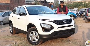 Least-priced Tata Harrier XE variant in a walkaround video