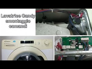 Disassembly of the dashboard buttons and control panel of a Candy washing machine