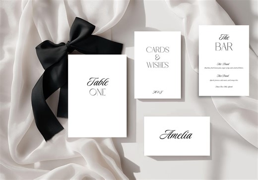 Editable Wedding Sign Bundle | Modern Elegant Stationery Suite (canva Template) - Etsy