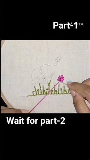 Beautiful lazy Daisy garden flowers embroidery design for tutorial #art #viralshort #tranding