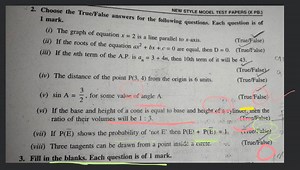 Choose the True/False answers for the following questions. Each... | Filo