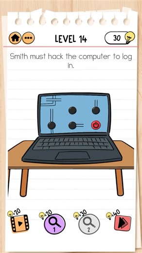 Brain Test 2 | Agent Smith | Smith must hack the computer to login | Level 14