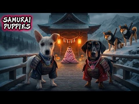 Two Puppy Samurai Guard the Snow Pass ⚔️ | Cinematic Short Film