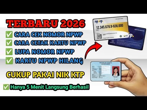 HOW TO CHECK YOUR NPWP NUMBER ONLINE VIA YOUR KTP NIK 2026 || HOW TO PRINT YOUR NPWP CARD ONLINE ...