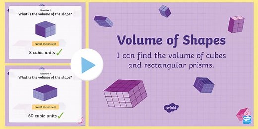 Volume of Shapes Problem Solving PowerPoint for 3rd-5th Grade