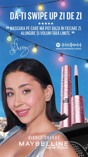 Nicole 🍒 on Instagram: "GIVEAWAY ALERT x Maybelline🚨 De fiecare dată când trec pe lângă billboard mă uit la mine ca la soare… ☀️ și de aici mi-a venit ideea. Împreună cu brandul meu de suflet, @maybelline, vă ofer 3 kituri de supraviețuire cu produsele mele preferate + câteva surprize noi ✨ Ce ai de făcut e super simplu: – Mergi la billboard-ul cu mine – Fă un clip pe „Se poartă vara” sau „Swipe Up, It’s Maybelline” – Postează-l pe TikTok și folosește #nicolecherryxmaybelline Voi urmări toate
