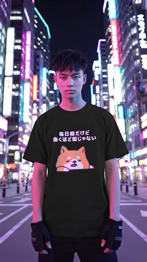 心の声を代弁する柴犬のおもしろTシャツ