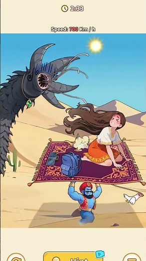 Help The Girl Escape The Desert Monster 🚀 | Brain Challenge Game Shorts