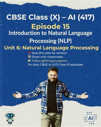 Ep15: Intro to NLP! 🤖 Learn how AI talks. Perfect for CBSE Class 10 AI (417). Watch now & save! ✅