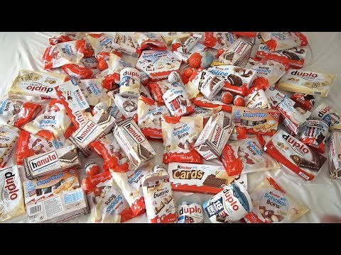 Tasting Every Ferrero Kinder Product (Surprise Eggs Joy Schoko Bons Hanuta Duplo Riegel Bueno)