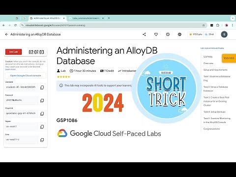 Administering an AlloyDB Database | #qwiklabs | #GSP1086 | [With Explanation🗣️]