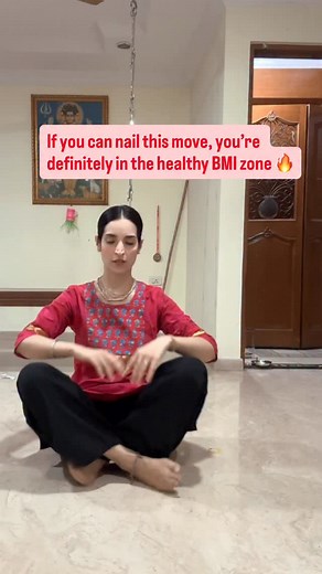 Try this right now! If you can do it, you’re in a healthy BMI range 💪✨ Drop ‘DONE’ in comments 👇😄 #health #bmi #fitness #fitgirl #fitnessjourney #fyp #reelitfeelit #inspiration #weightloss | PriyaPawartraveltales