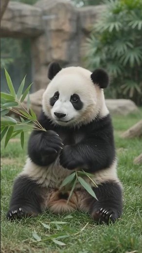 Cute Baby Panda Playing at the Zoo 🐼 | Adorable Panda Moments #Shorts #panda #foryou