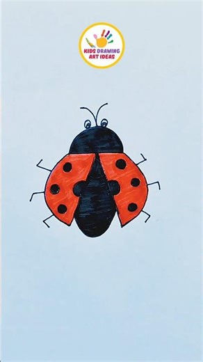How to Draw a Lady Bug | Simple & Easy Lady Bug Drawing for Kids #shorts #trending #diy #drawing
