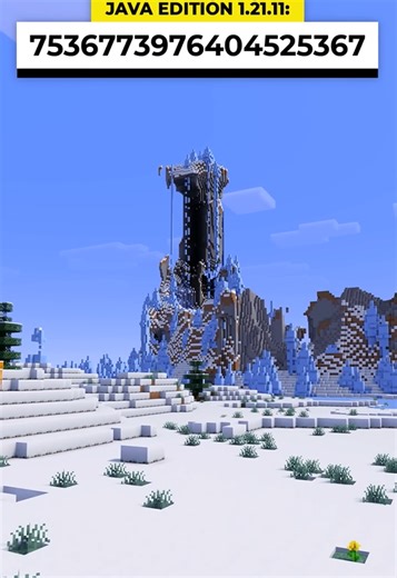 The tall ice spikes in this Minecraft seed look incredible!