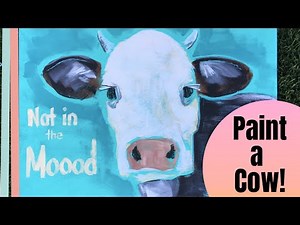 Easy Cow Painting Tutorial in Acrylics: Loose Painting