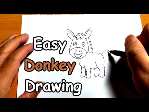 How to Draw a Donkey for Kids