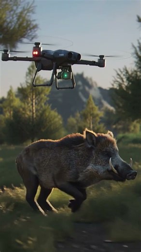 Military Drones: Laser-Targeted Wild Boar Control—Outdoor Testing!⚡⚡⚡