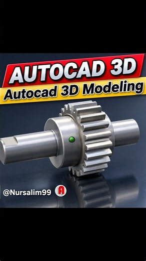 autocad 3d modeling, saft gear