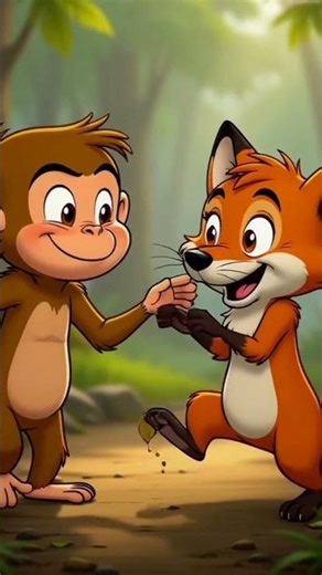 “Monkey & Fox Ki Dosti ki Pariksha – 3D Jungle Story #funnycartoon