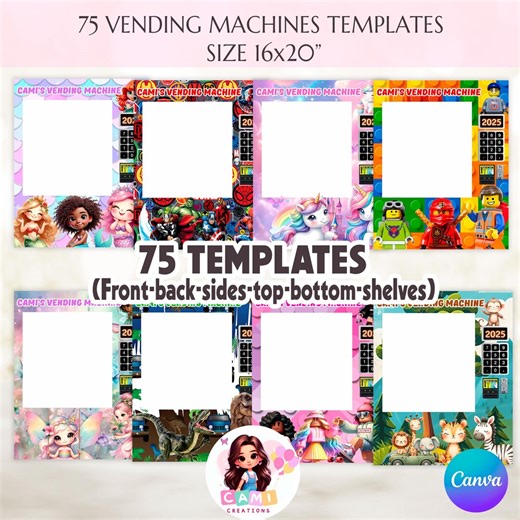 Vending Machine Template|blank Vending Machine Template|vending Machine|canva Editable Bundle|custom Template| 75 Vending Machine Designs - Etsy