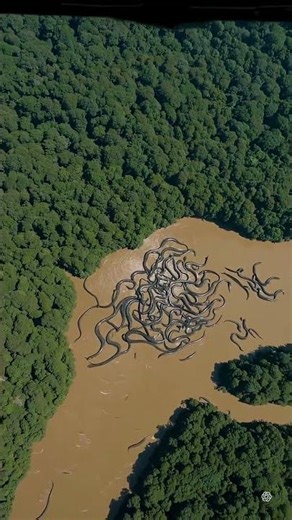 Shocking Discovery: Hundreds of Giant Anacondas Spotted in Amazon River! 🐍😱 | #amazonrainforest