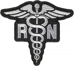 Registered Nurse RN Patch - 3.5x3.1 inch. Embroidered Iron on Patch (P5980)