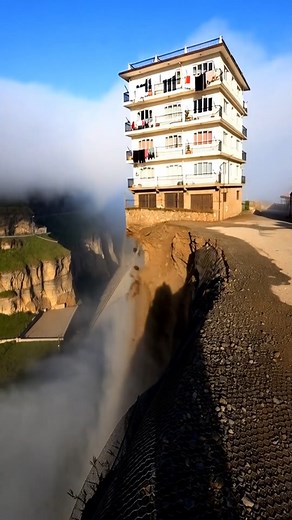 Building Collapses into River – Super Typhoon #BuildingCollapse #BreakingNews #ExtremeWeather | Viral Clip