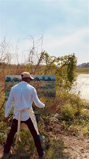 256 reactions · 26 comments | Plein air time ✨ Acrylic on canvas Shahanoor Mamun October 2025 - - - #pleinairpainter #pleinairpainting #pleinair #shahanoormamun #outdoors #landscapepainter #landscapepaintershahanoormamun #artandlife #artist #art #painter #painterlife | Shahanoor Mamun | Facebook