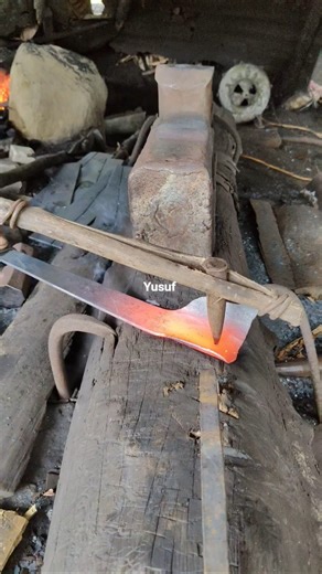 forming handles on agricultural tools #blacksmith #tutorial #artworks #handicrafts