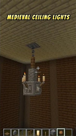 Designing Medieval Ceiling Lights In Minecraft!🕯️#minecraft #shorts