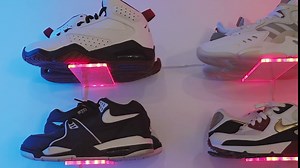 Amazon.com: SIPRDE Floating Shoe Display Shelf with Lights Wall Mount Set of 4, Adjustable Brightness, Color Change Frequency, and 20 Colors, for Sneaker Display (Clear Acrylic) : Home & Kitchen