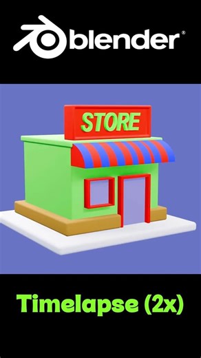 Building a 3D Store in Blender 5.0 #shorts #b3d #timelapse