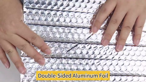 Double Reflective Insulation Roll, 23.6''X15' Double-Sided Aluminum Bubble Roll, Rv Window and Window Insulation for Winter and Summer, Garage Door, Roof, Car