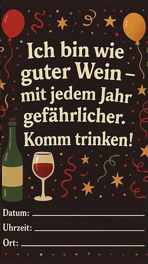 Einladungen zum Geburtstag lustig