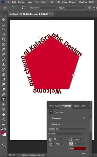 how to add text on shapes using Photoshop #adobephoto #photoshopcourse #photoshoptutorial