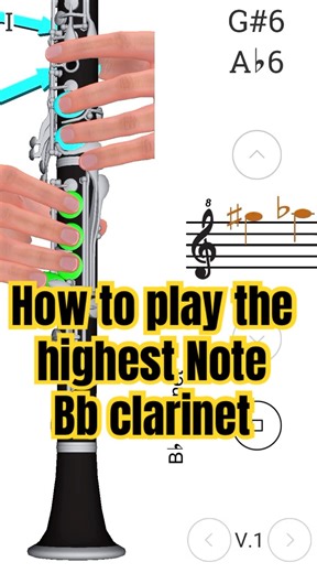 How to play the highest notes | Bb clarinet fingering #clarinet #scales #notes #music #trending