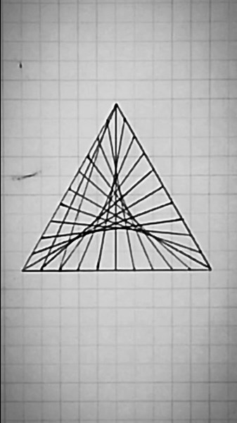 Dibujo fácil de arquitectura en forma de triángulo