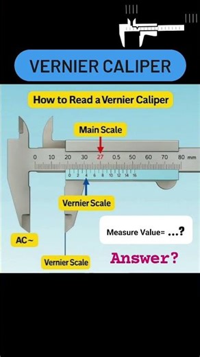 Vernier Caliper Reading ❓❓🤔 ...#measurement #Vernier