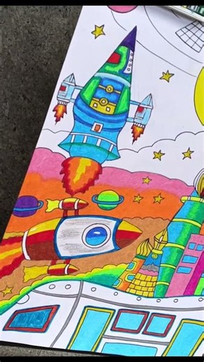 fufure city drawing idea ❤️#city #shorts