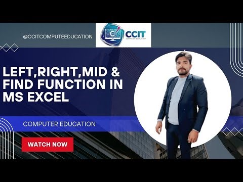 LEFT,RIGHT,MID & FIND FUNCTION IN MS EXCEL