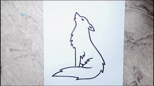 Easy Wolf Drawing Tutorial