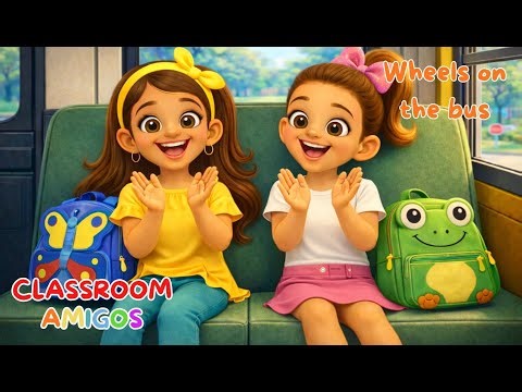 Wheels on the Bus Bilingual Nursery Rhymes Classroom Amigos