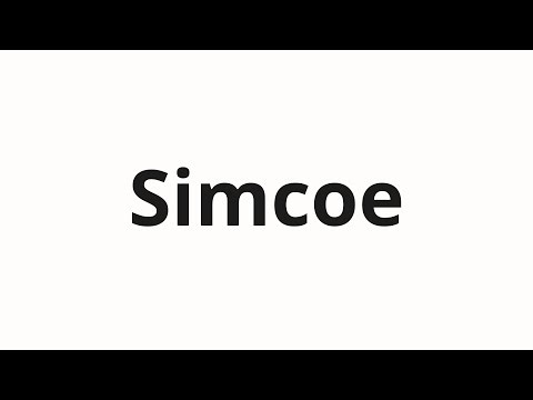How to pronounce Simcoe